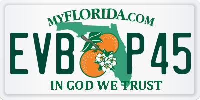 FL license plate EVBP45