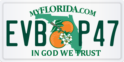 FL license plate EVBP47