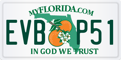 FL license plate EVBP51
