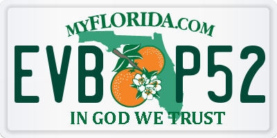 FL license plate EVBP52