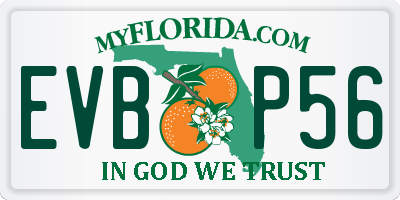 FL license plate EVBP56