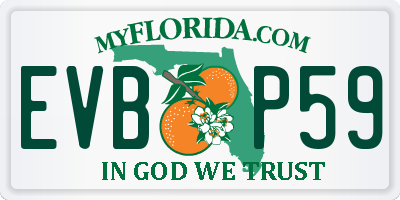 FL license plate EVBP59