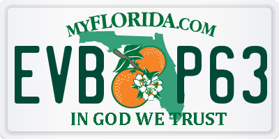 FL license plate EVBP63
