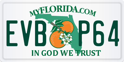 FL license plate EVBP64
