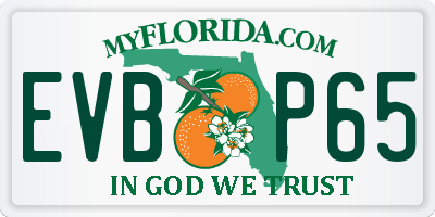 FL license plate EVBP65