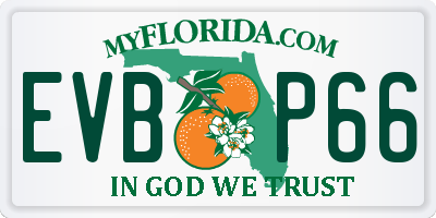 FL license plate EVBP66