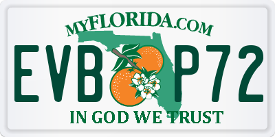 FL license plate EVBP72