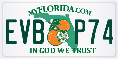 FL license plate EVBP74
