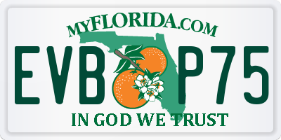 FL license plate EVBP75