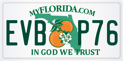 FL license plate EVBP76