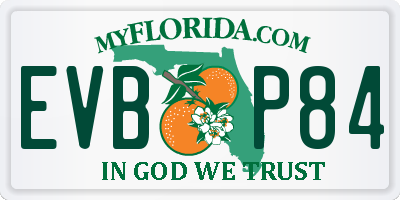 FL license plate EVBP84