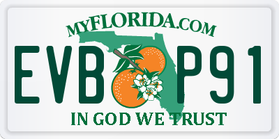 FL license plate EVBP91