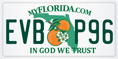 FL license plate EVBP96