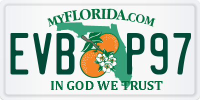 FL license plate EVBP97
