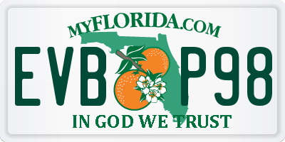 FL license plate EVBP98