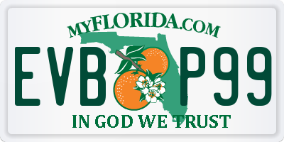 FL license plate EVBP99