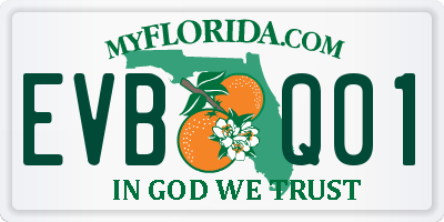 FL license plate EVBQ01