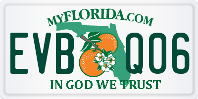 FL license plate EVBQ06