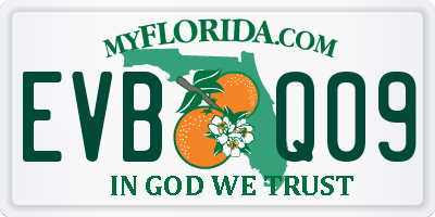 FL license plate EVBQ09