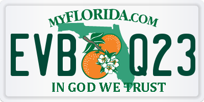 FL license plate EVBQ23