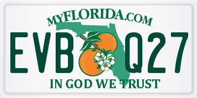 FL license plate EVBQ27
