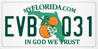 FL license plate EVBQ31