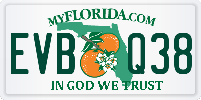 FL license plate EVBQ38
