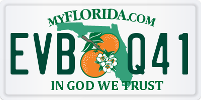 FL license plate EVBQ41