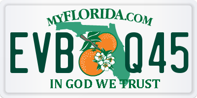 FL license plate EVBQ45