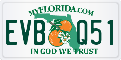 FL license plate EVBQ51