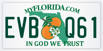 FL license plate EVBQ61