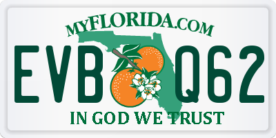 FL license plate EVBQ62
