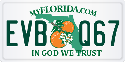 FL license plate EVBQ67