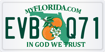 FL license plate EVBQ71