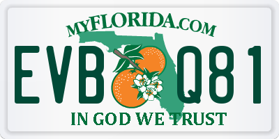 FL license plate EVBQ81