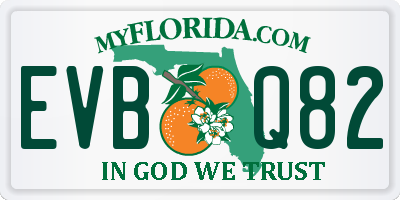 FL license plate EVBQ82