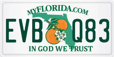 FL license plate EVBQ83