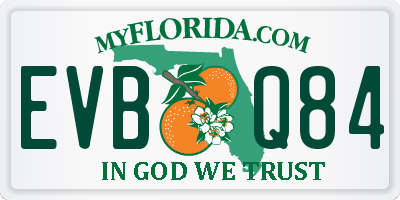 FL license plate EVBQ84