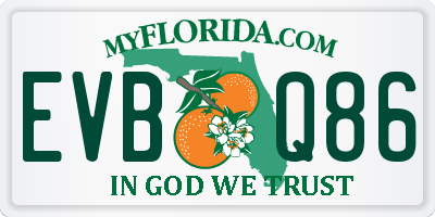 FL license plate EVBQ86