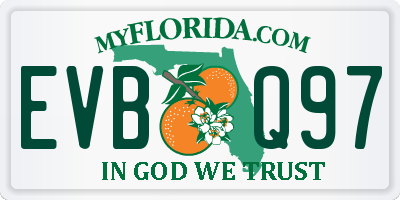FL license plate EVBQ97