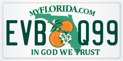 FL license plate EVBQ99