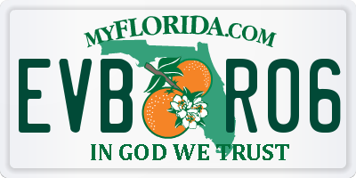 FL license plate EVBR06