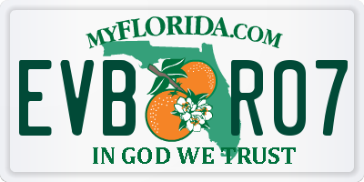FL license plate EVBR07