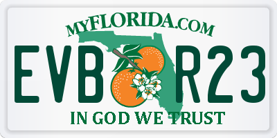 FL license plate EVBR23