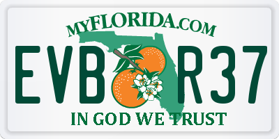 FL license plate EVBR37