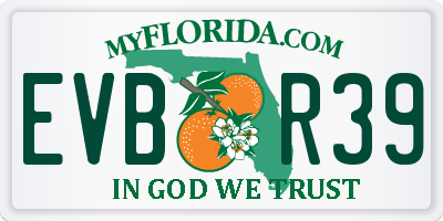 FL license plate EVBR39