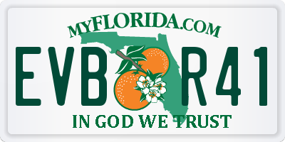 FL license plate EVBR41