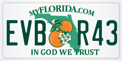 FL license plate EVBR43