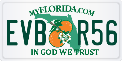 FL license plate EVBR56