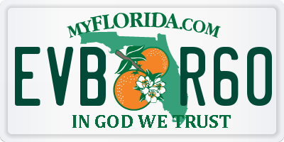 FL license plate EVBR60